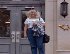 Nancy Hiestand on the front steps of Bradley Hall.